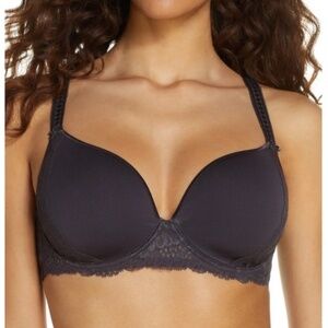 SIMONE PERELE Promesse 3D Plunge Bra - Black 30DDD - converts to racerback